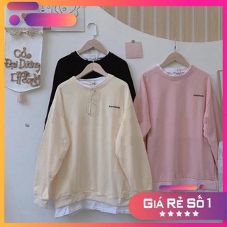 Áo Sweater thun phối vạt kiểu dáng korea HOT