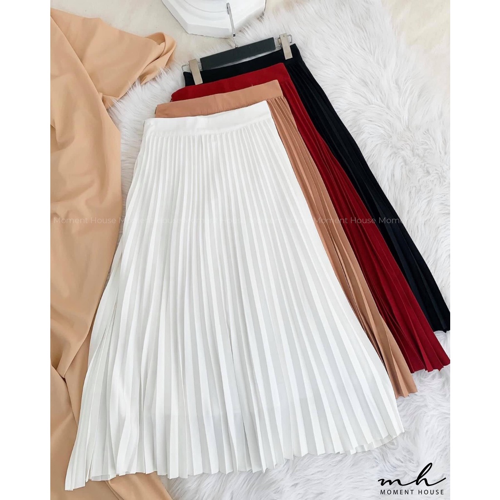 Chân váy quạt, chân váy xếp ly dáng dài, 100% lưng tây, khóa kéo giọt nước may giấu cực tinh tế, hàng thiết kế có size