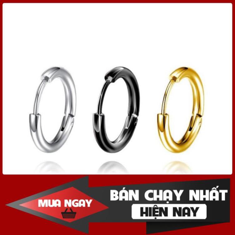 HQHQ20 Khuyên Tai Tròn Nam - Nữ kiểu dáng Kiểu Dáng Sơn Tùng MTP