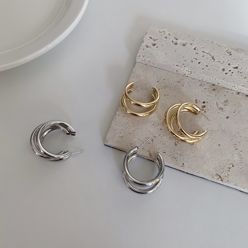 Bông Tai Nhiều Lớp Phong Cách hip-hop Sang Trọng Hợp Xu Hướng