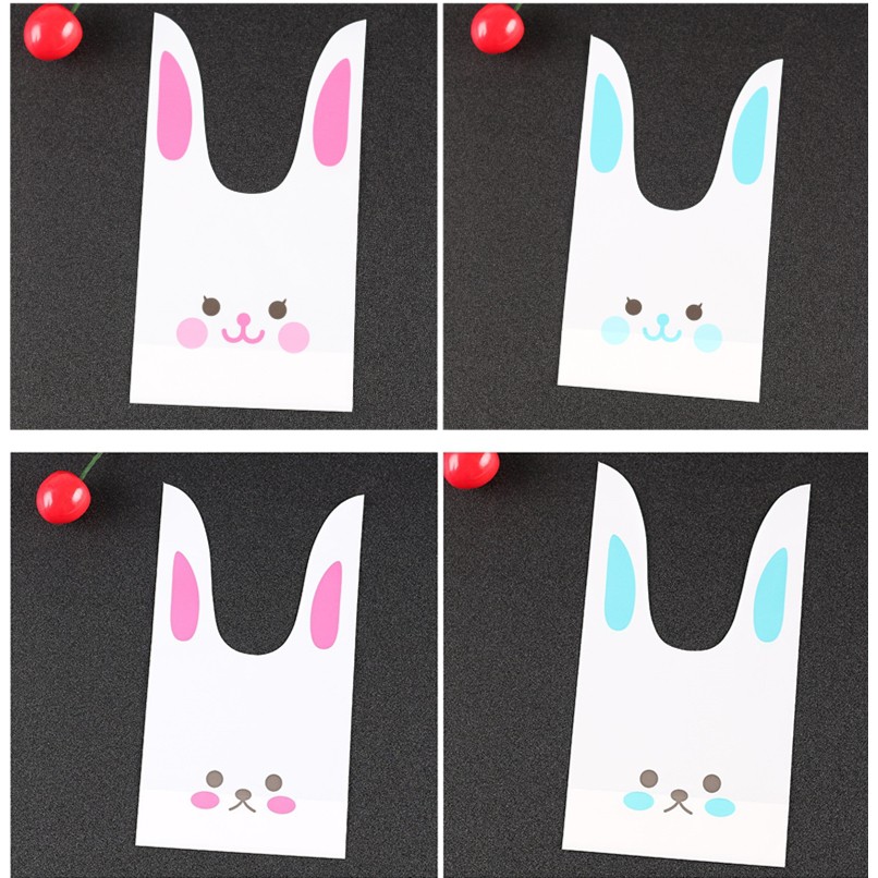 20pcs Rabbit Cookie Plastic Candy Biscuit Packaging Gift