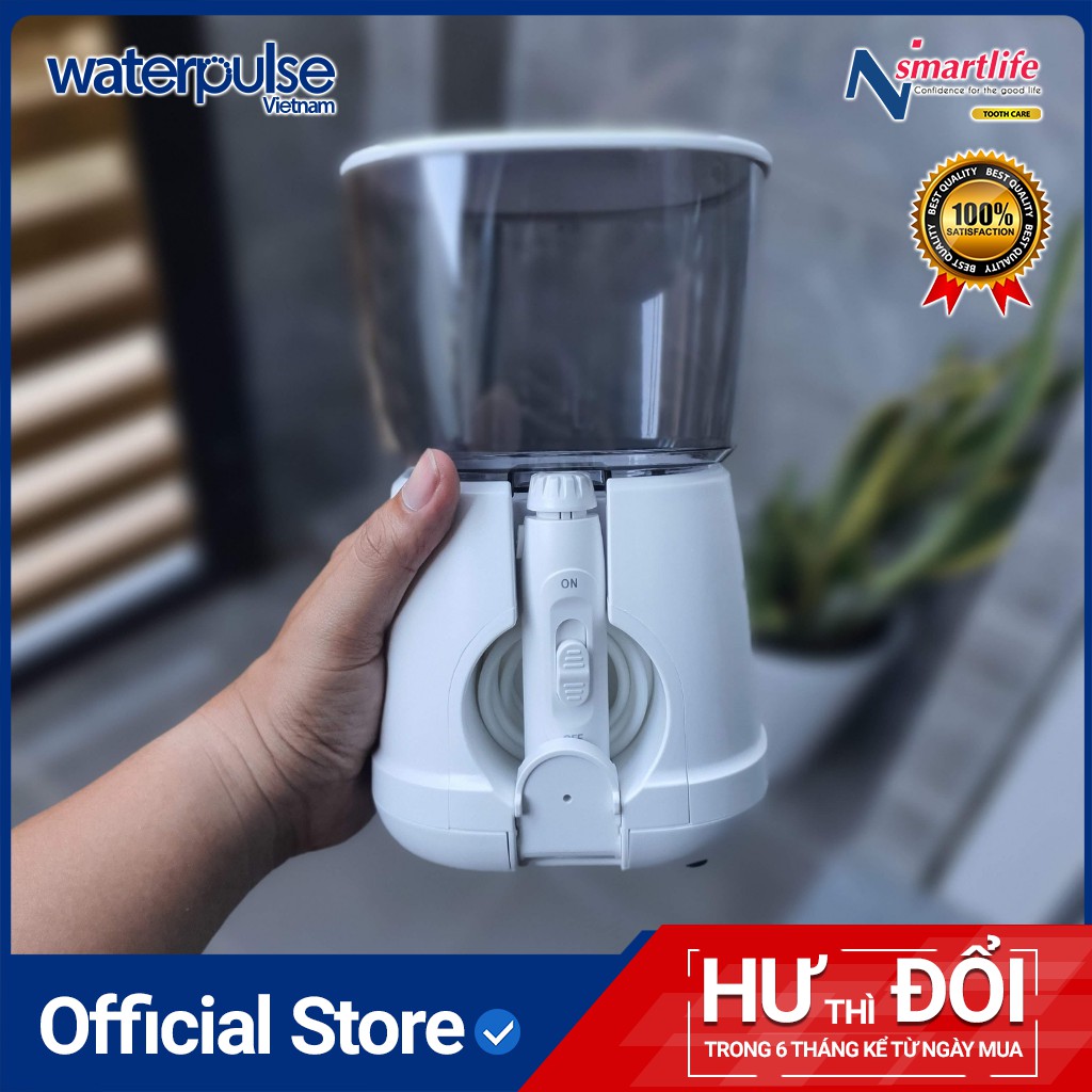 Máy tăm nước Waterpulse V700 cho người răng niềng, răng sứ, Implant răng giúp hạn chế mảng bám, viêm nướu