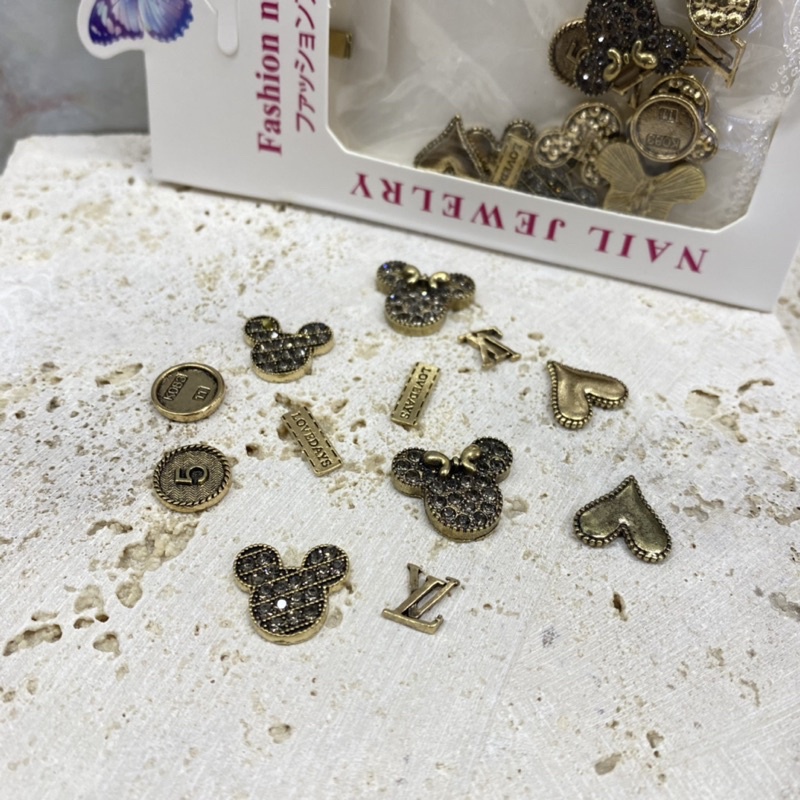 Charm kim loại cao cấp charm nail không xỉn màu (ib chọn mẫu)