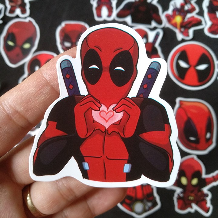 Bộ Sticker dán cao cấp chủ đề DEADPOOL - Dùng dán Xe, dán mũ bảo hiểm, dán Laptop...