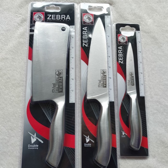 Bộ 4 dao inox 304 nguyên khối cao cấp Zebra Pro II Thái Lan
