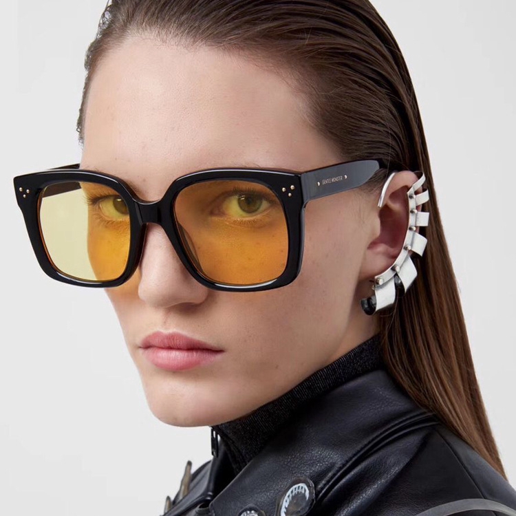 Kính Mát Gọng Vuông Dày Thời Trang Cho Nam Nữ