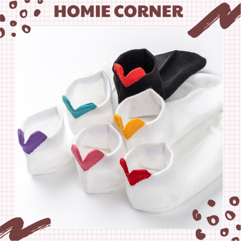 Tất nữ cổ ngắn trái tim dễ thương HC4