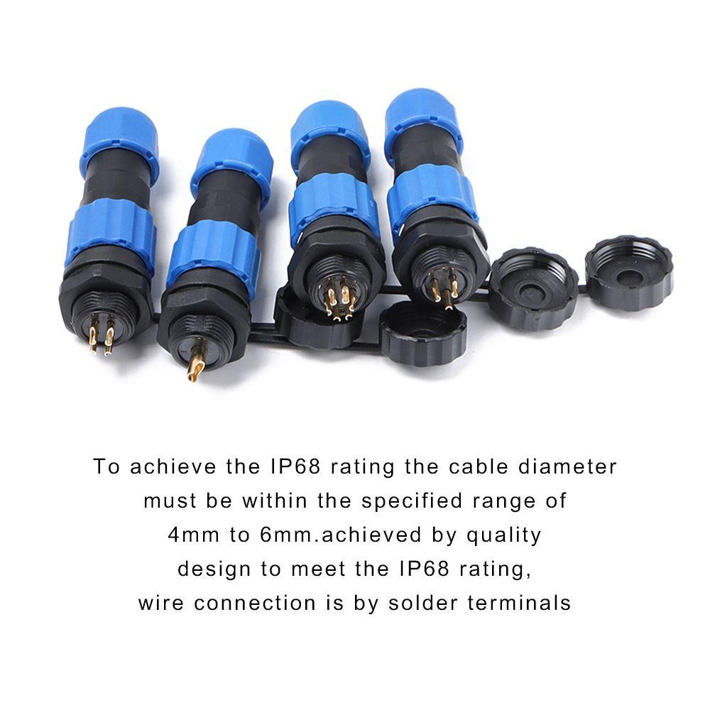 Đầu Nối Dây Cáp Heceh IP68 1-7 Pin Chống Thấm Nước