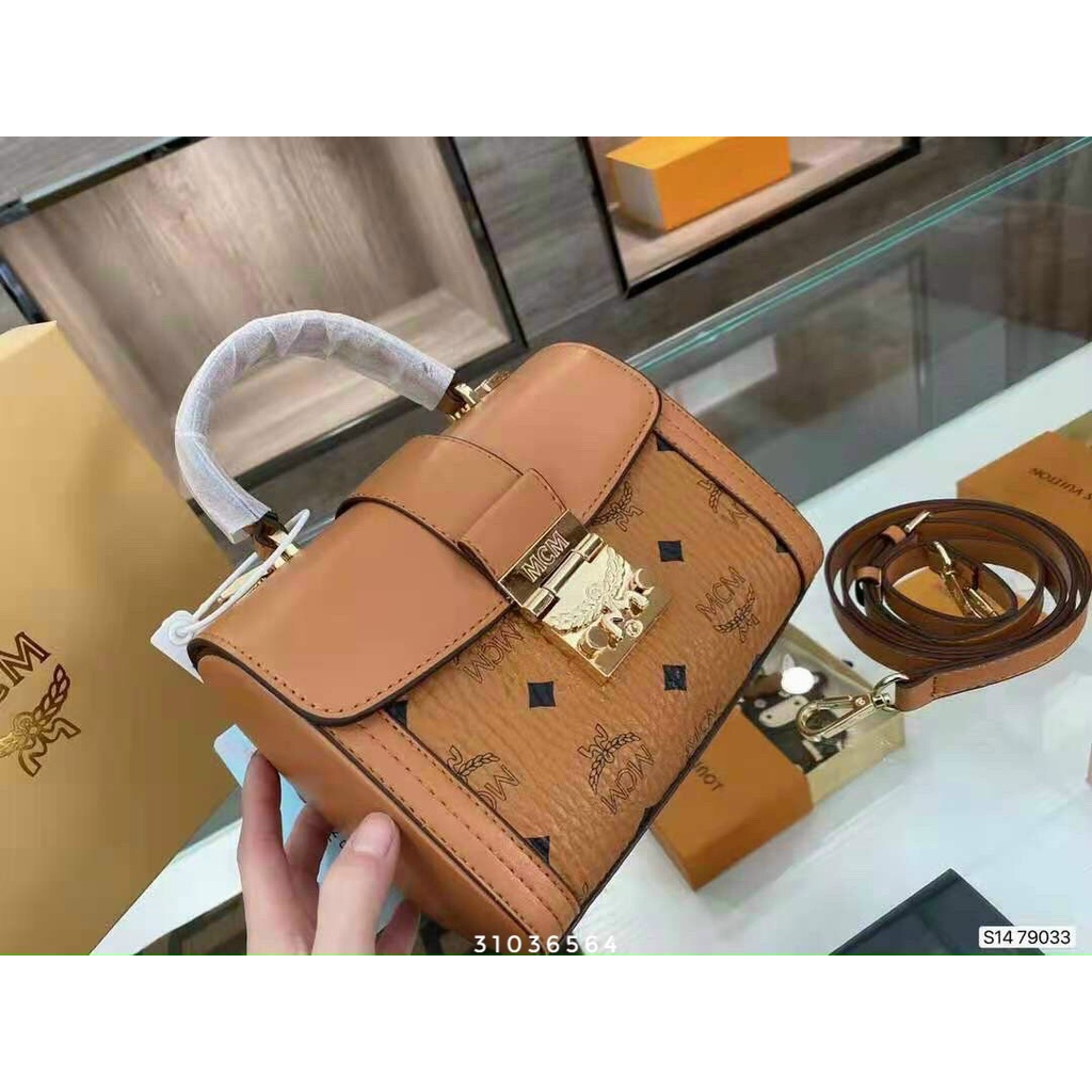 [ Có săn] TÚI MCM da bò, full box + bill check code size 21 | BigBuy360 - bigbuy360.vn