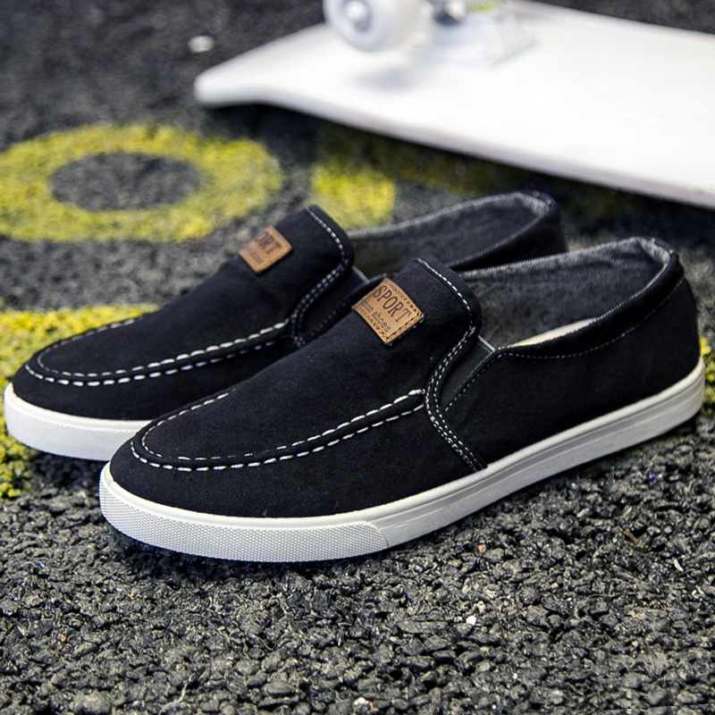 Giày lười vải Canvas thoáng khí thời trang cho nam size 38-45 | BigBuy360 - bigbuy360.vn
