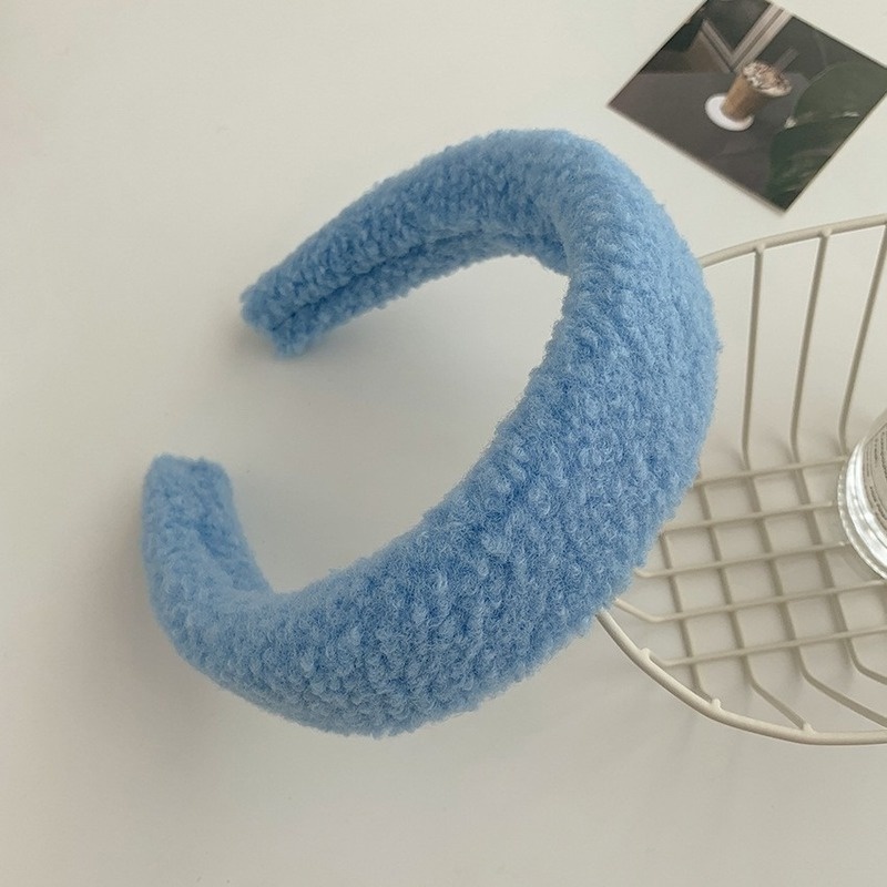 Klein Cài tóc bản rộng màu xanh dương phong cách Hàn Quốc ngọt ngào