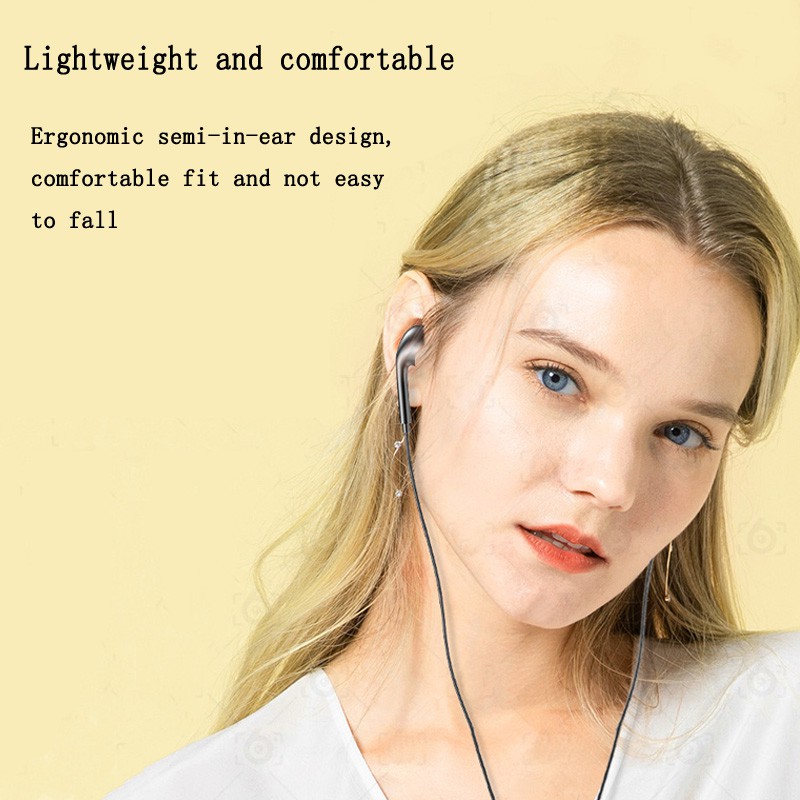 Right angle wired headset, cute style earplugs, in-ear headphones with microphone, gaming headset, headset with packing bag