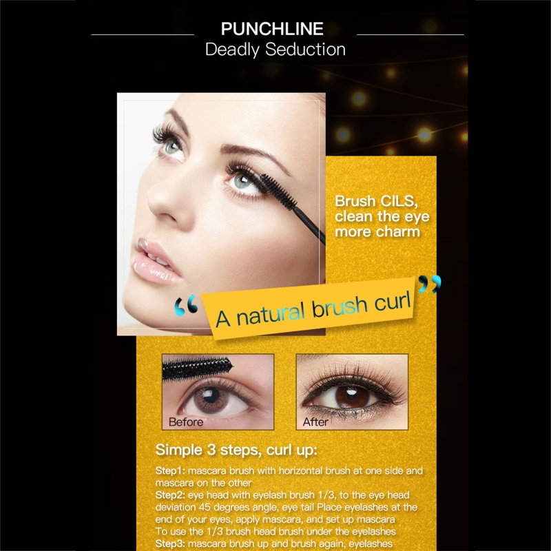 Mascara 4D Chống Thấm Nước Không Nhòe Lâu Trôi Chuốt Cong Mi