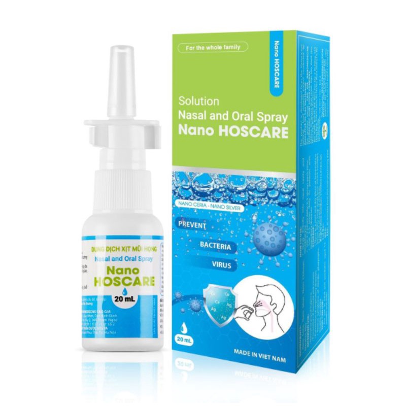 DUNG DỊCH XỊT MŨI HỌNG - NANO HOSCARE