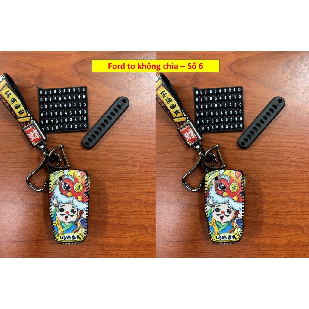Bao da chìa khoá ô tô Tài lộc dành cho Ford không chìa
