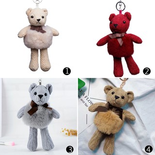 Móc túi xách Gấu Teddy mặc áo lông vũ