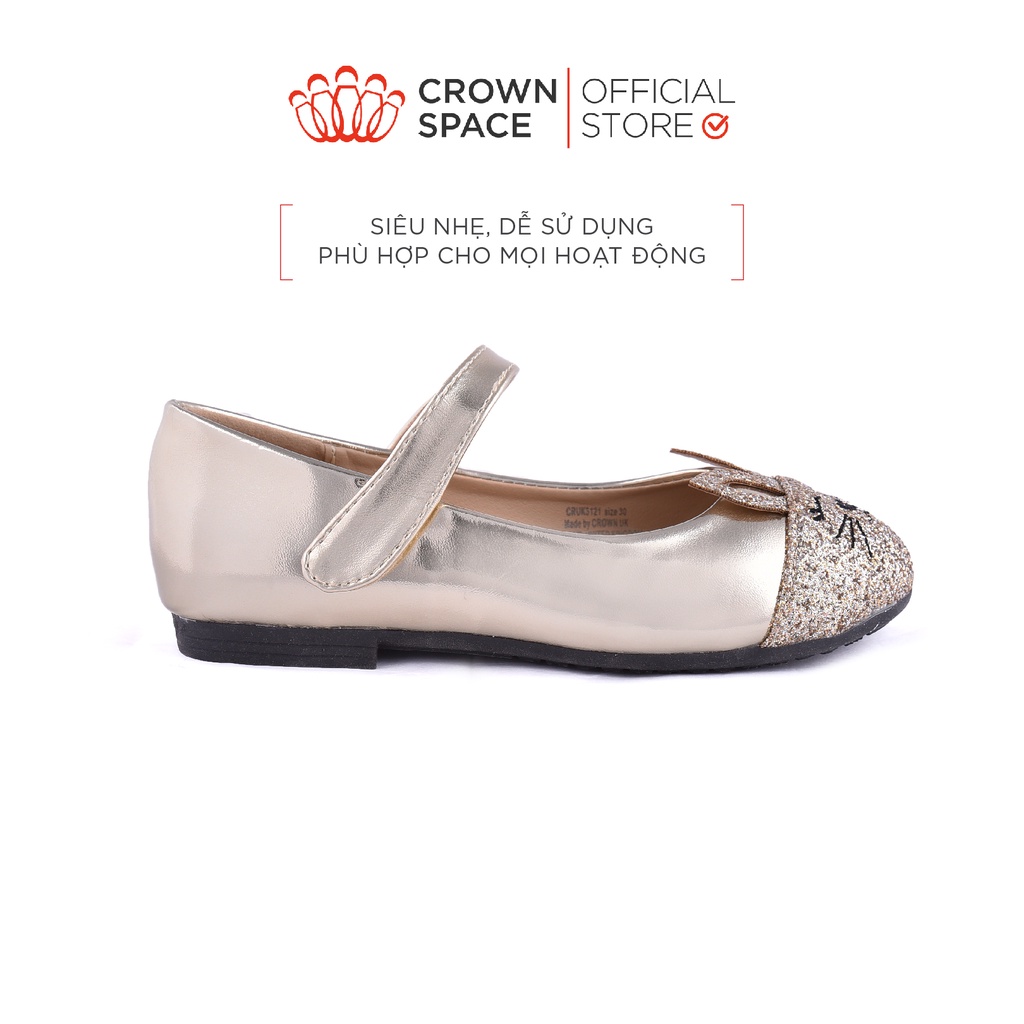 Giày Búp Bê Bé Gái Đi Học Đi Chơi Crown Space UK Ballerina Trẻ Em Cao Cấp CRUK3121 Nhẹ Êm Thoáng Size 25-30/2-10 Tuổi