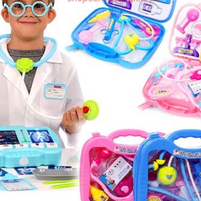 Bộ đồ chơi bác sĩ y, tá cho bé trai và bé gái vali 118