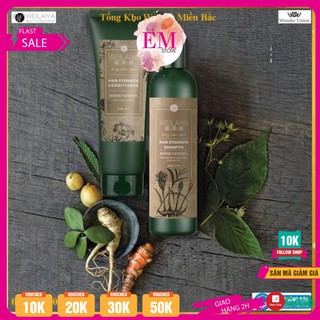 Bộ dầu gội Weilaiya mọc tóc ngăn rụng tóc tinh chất gừng kết hợp hà thủ ô cao cấp (Gội 400ml- Xả:250ml)