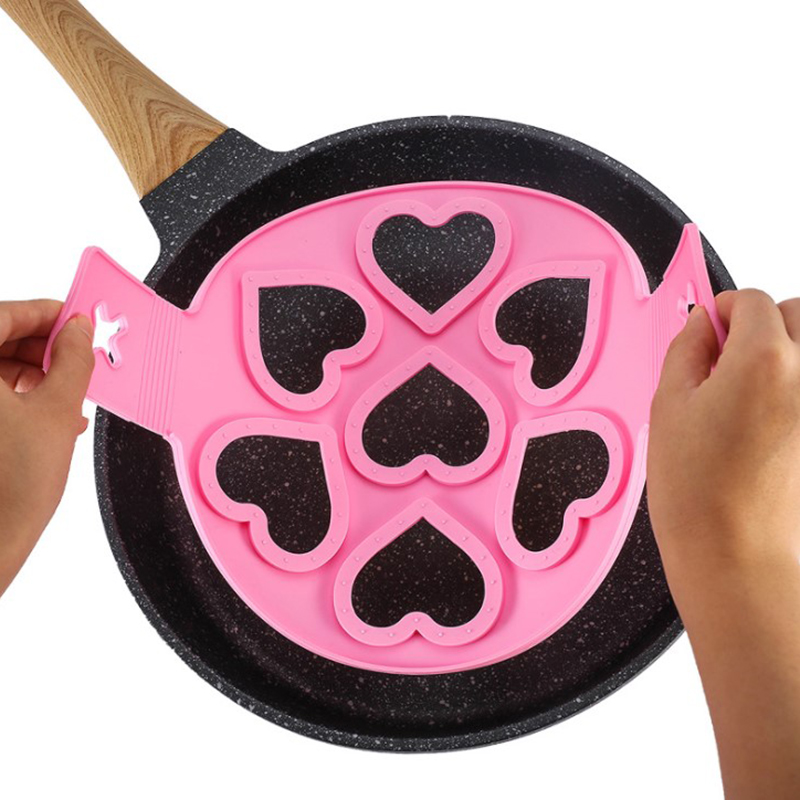 (hàng Mới Về) Khuôn Silicone Tạo Hình Trứng Chiên / Làm Bánh Pancake 3 Phong Cách