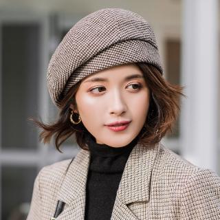 Unique design striped beret hat for women