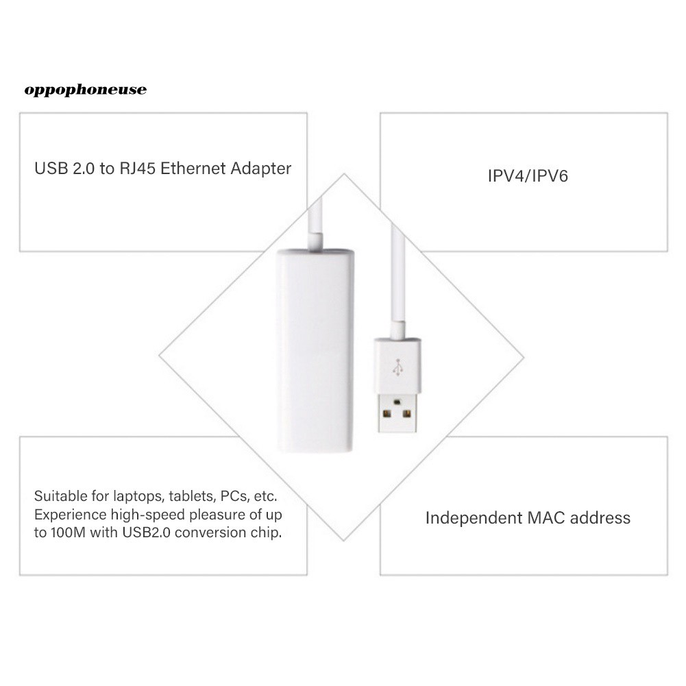 Dây cáp chuyển đổi từ giắc cắm USB 2.0 sang cổng RJ45 cho cho dây mạng máy tính tiện lợi chất lượng cao | WebRaoVat - webraovat.net.vn