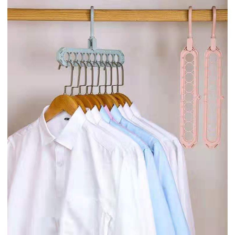Móc Treo Quần Áo Thiết Kế 9 Lỗ Đa Năng
