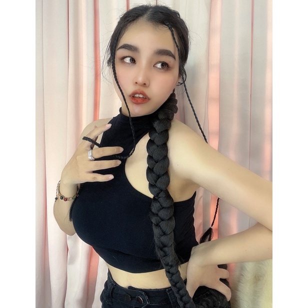 Tóc giả cột thun tết rít bính dài 60cm ❤️ free ship 50k❤️ hàng cao cấp