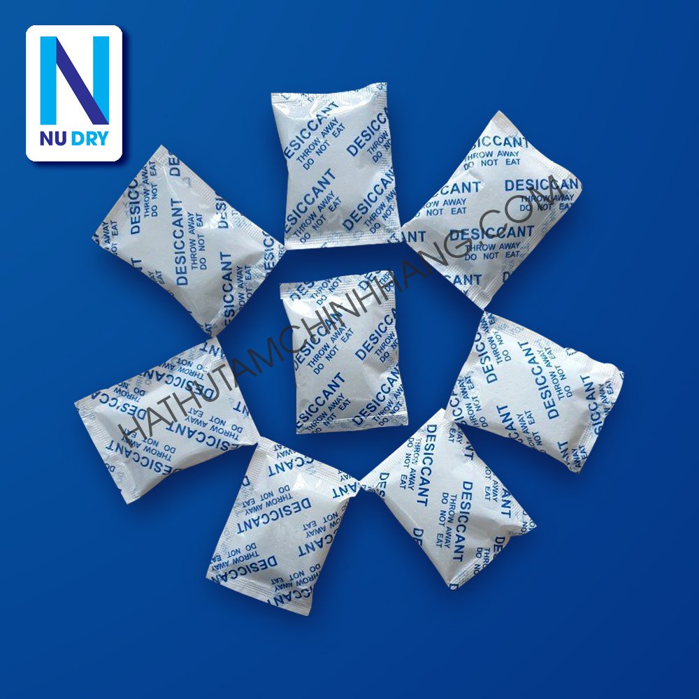 Gói Hút Ẩm 1KG quy cách 10/20/50/100/200/500/1000gram Silicagel - hạt hút ẩm quần áo giày dép máy ảnh NU DRY