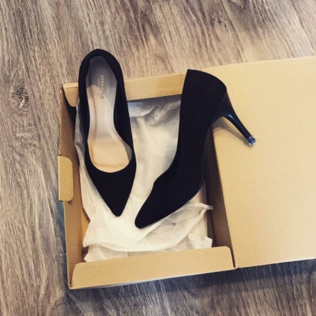 Cao gót đen nữ 7p