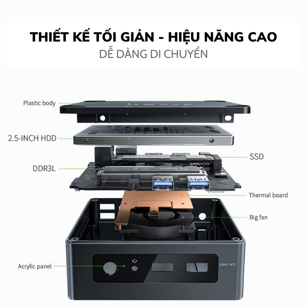 Máy tính để bàn – Máy Server – Mini PC NUC GK35 Intel J4205 RAM8GB ROM256GB | BigBuy360 - bigbuy360.vn