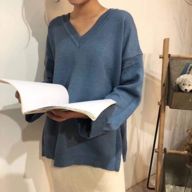 Len cổ V siêu mịn