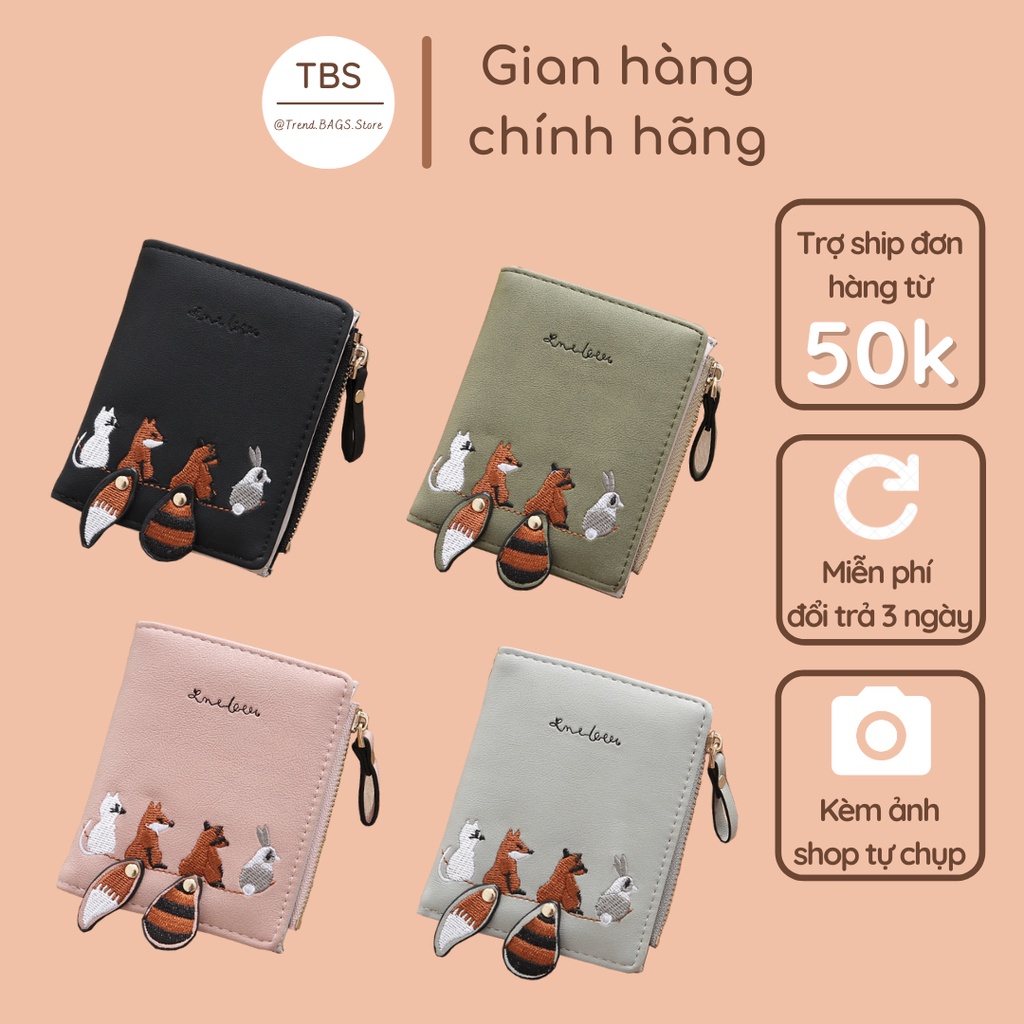 Ví nữ chồn thỏ đáng yêu - Hàng loại 1 - TB.Store VI06 11x9x2