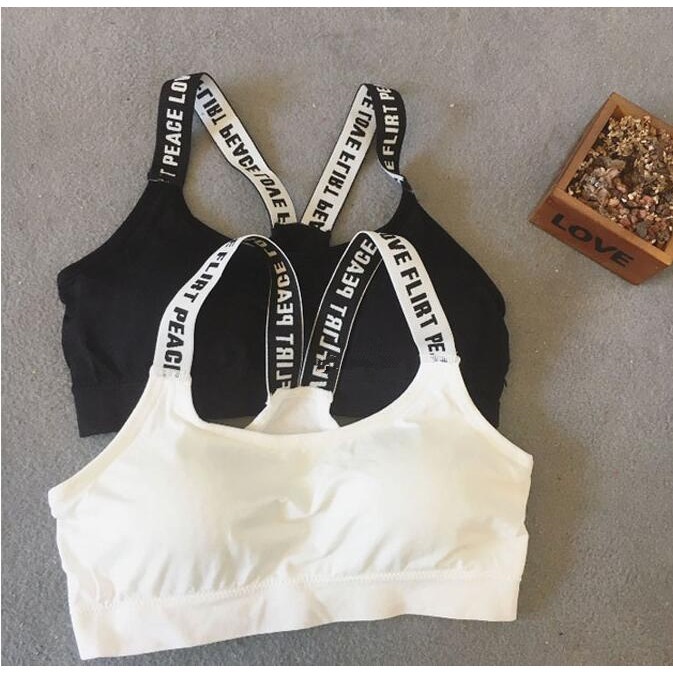 Áo ngực SUXI thể thao in chữ thời trang dành cho nữ
