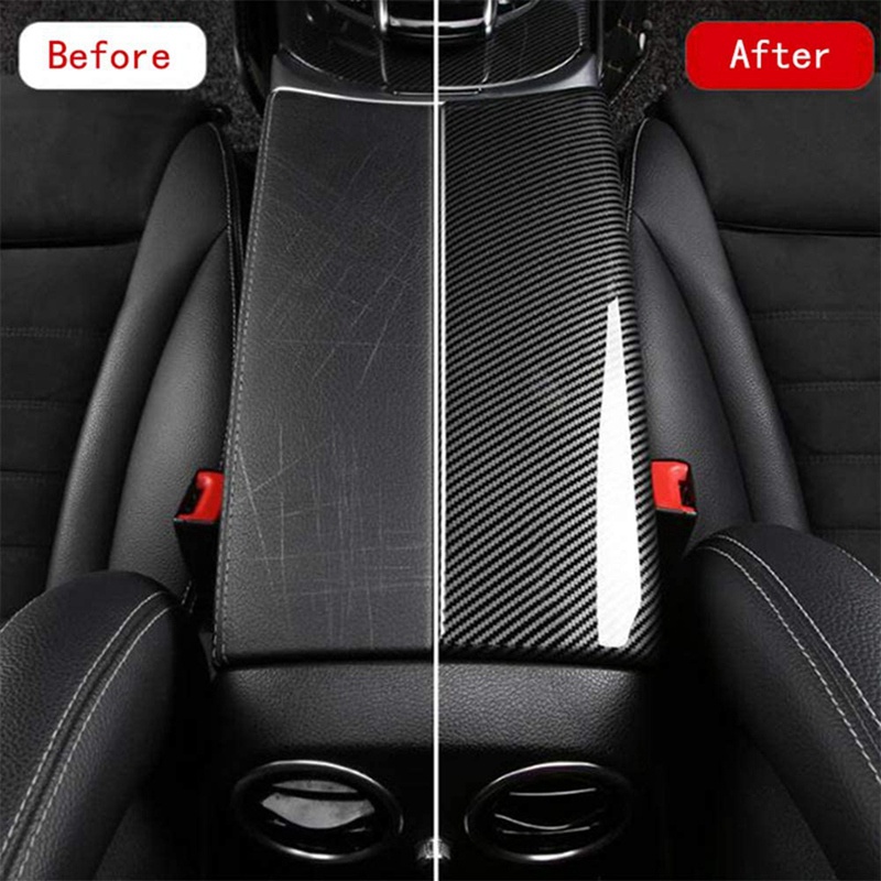 Ốp Viền Hộp Tỳ Tay Bằng Sợi Carbon Cho Mercedes-Benz (C W205 / GLC X253)