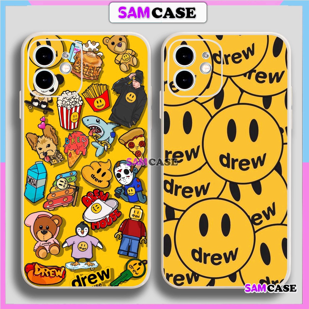 Ốp lưng iPhone 6/6s/7/8/X/XS/11/12/13/14 Pro Plus Max viền vuông chống sốc bảo vệ camera silicon mềm hình Drew15-1