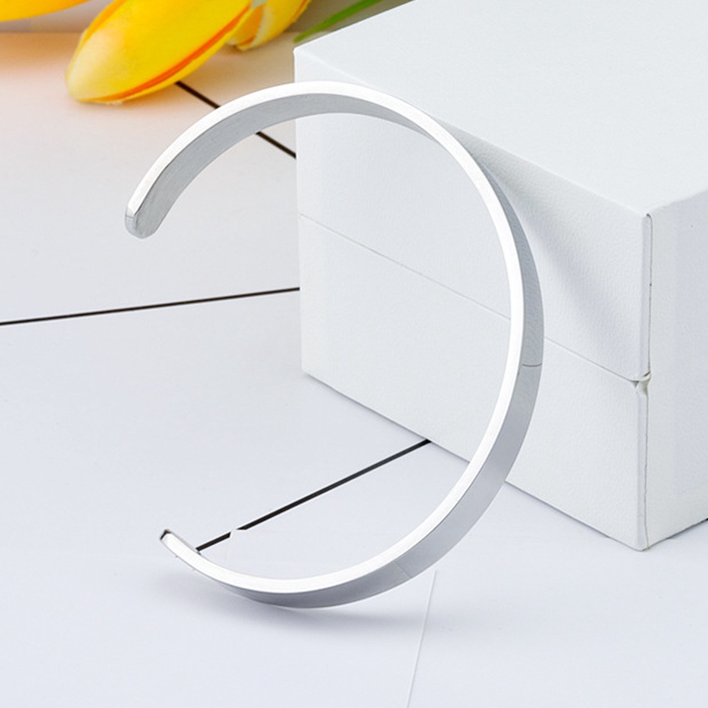 Vòng Đeo Tay Bằng Thép Không Gỉ Màu Sắc Trơn Dành Cho Nam Và Nữ