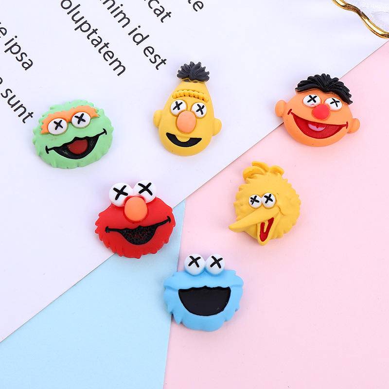 Phụ Kiện Trang Trí Giày Hình Sesame Street Hoạt Hình DIY