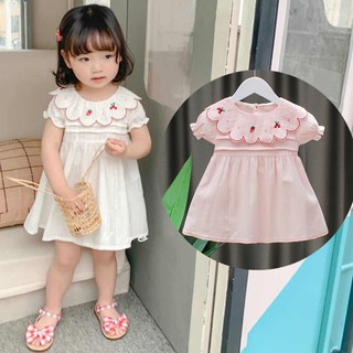 Đầm công chúa công chúa cổ cánh hoa cho bé gái