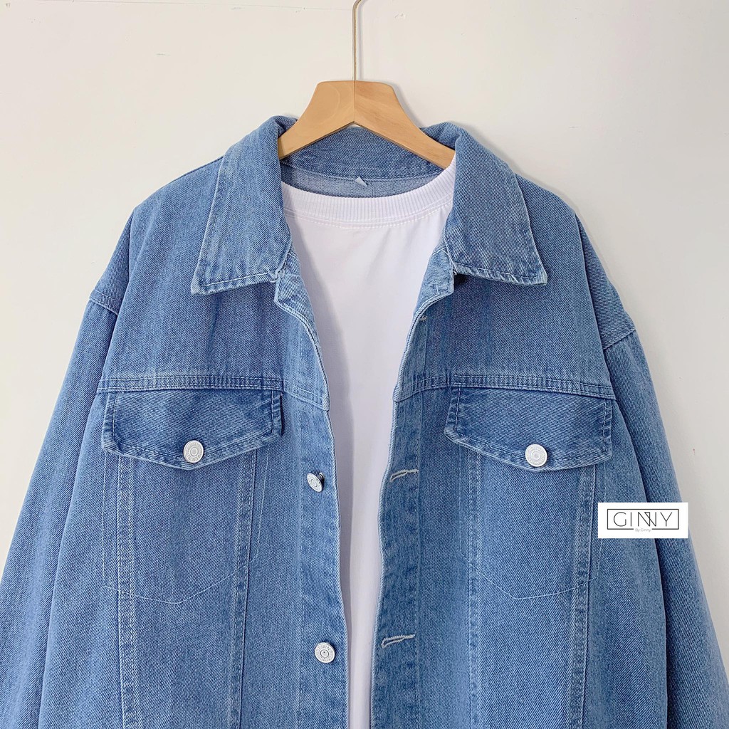 Áo Khoác Chống Nắng Jean Basic Unisex Nam Nữ | Form Bigsize Thoải Mái | Chất Dày Dặn | Có Túi Trong | BigBuy360 - bigbuy360.vn