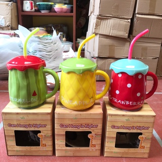 Cốc Sứ  Hoa Quả Cốc Uống Nước, Sữa, Cafe Decor Dễ Thương