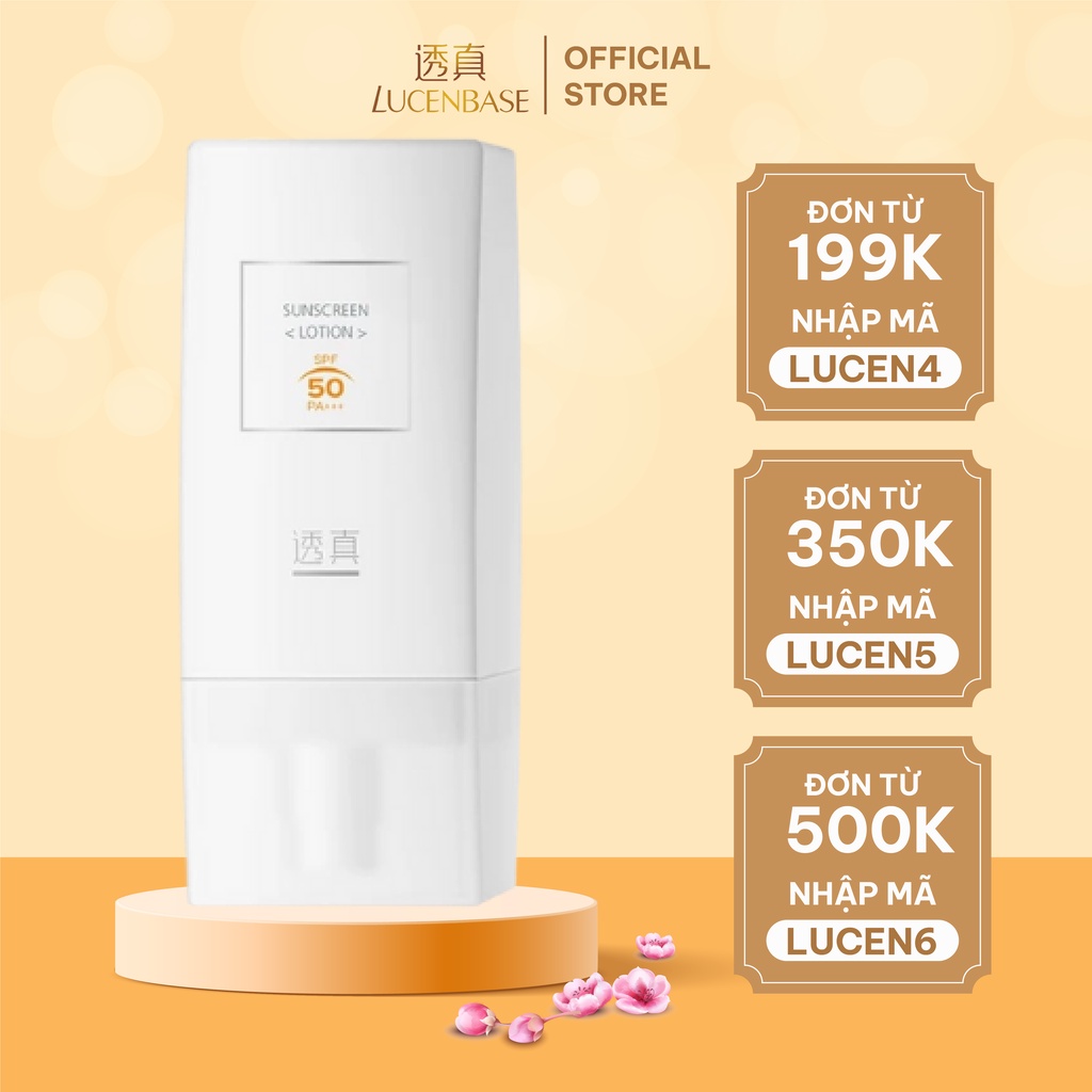 Kem chống nắng Sunscreen 50 PA +++ 30g LUCENBASE chống bức xạ tia UV cực tốt