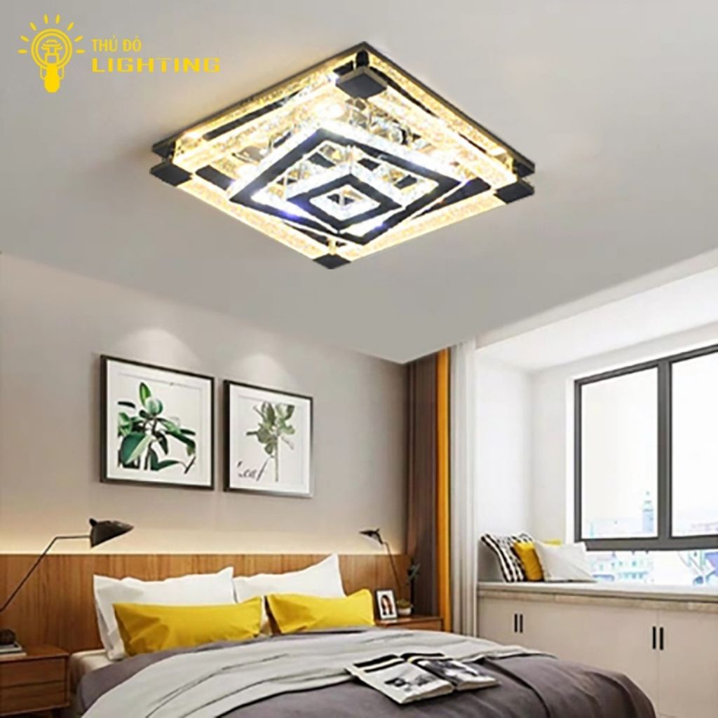 Đèn Ốp Trần Phòng Khách Pha Lê Vera THỦ ĐÔ LIGHTING Thiết Kế Sáng Tạo Mang Đặc Trưng Mid-Century Modern Hiện Đại 321B