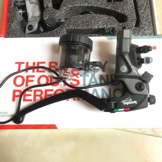 Tay dầu brembo rcs19+bình dầu lớn phải có cùm bắt kiếng hậu