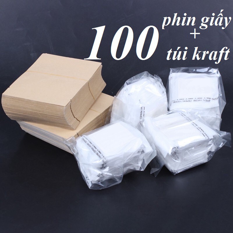 100 phin giấy + 100 túi kraft