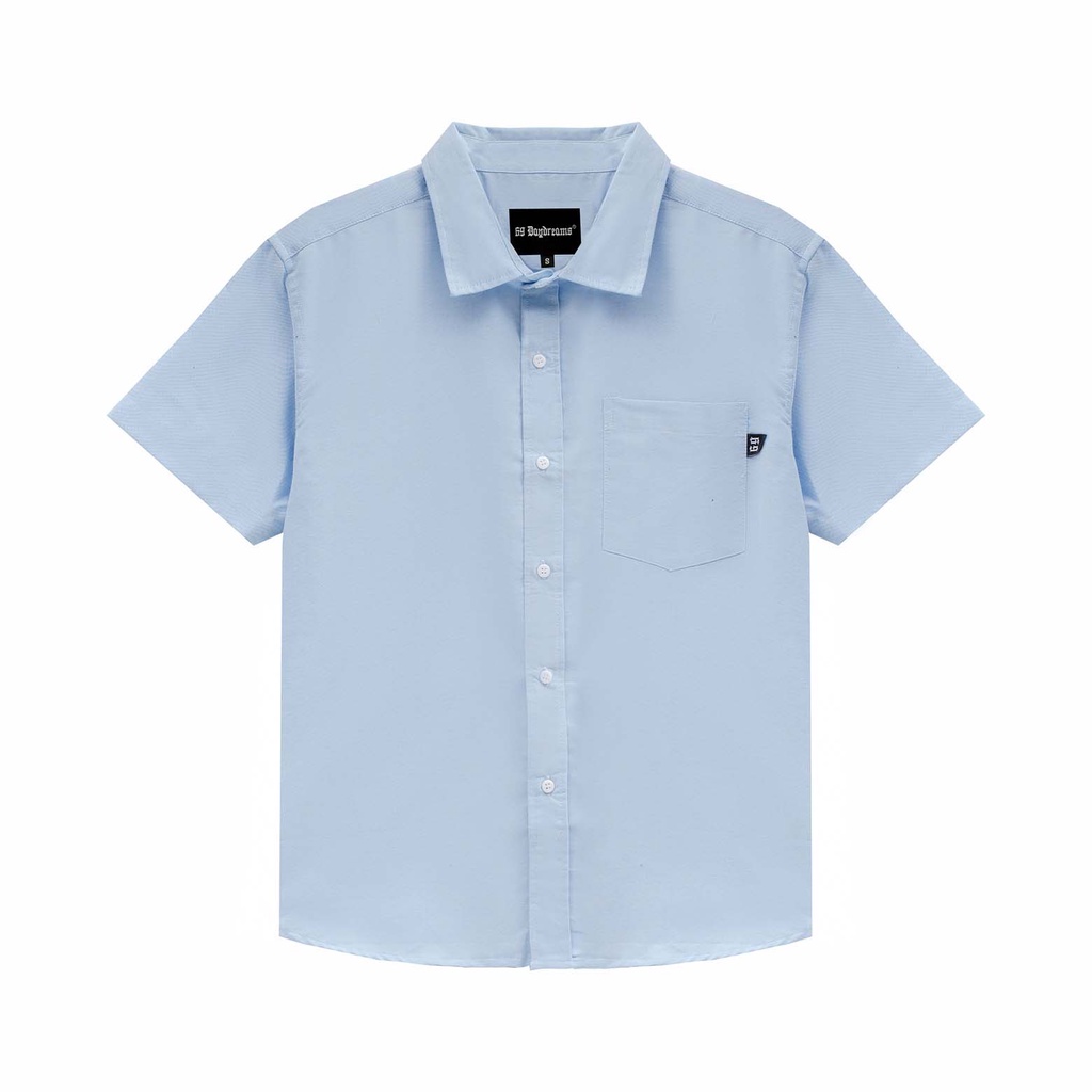 BLUE DENIM BASIC SHIRT - Áo Sơ Mi Tay Ngắn <69DAYDREAMS> CHÍNH HÃNG