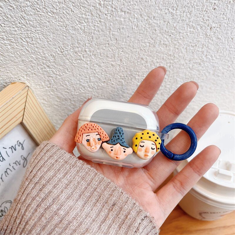 Vỏ Bảo Vệ Hộp Sạc Tai Nghe Lenovo LP40 Pro Trong Suốt Họa Tiết Hoạt Hình Winnie The Pooh &amp; Candy Girl Dễ Thương