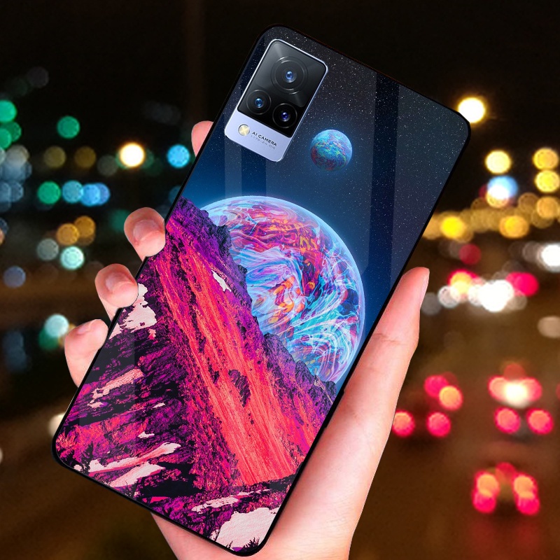 Ốp Lưng VIVO V20, V21 5G mặt lưng cường lực chất lượng, cao cấp, sáng bóng
