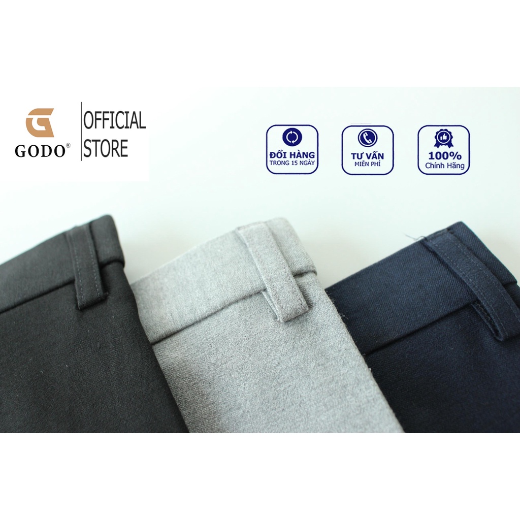 Quần Tây Nam Công Sở Godo - Quần Tây Dáng Ôm Chất Mềm Co Giãn Nhẹ 3 Màu