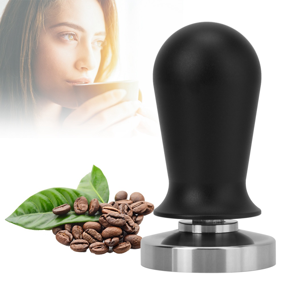Hot DealsBlack Color Stainless Steel Flat Base Coffee Tamper Pressing Tool (flat base)Spot ExpressVirgina056